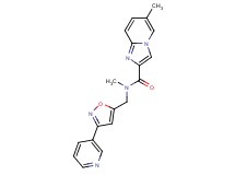 N,6-dimethyl-N-{[3-(3-pyridinyl)-5-isoxazolyl]methyl}imidazo[1,2-a]pyridine-2-carboxamide
