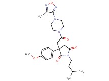 3-(4-methoxyphenyl)-1-(3-methylbutyl)-3-{2-[4-(4-methyl-1,2,5-oxadiazol-3-yl)-1-piperazinyl]-2-oxoethyl}-2,5-pyrrolidinedione