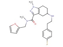 5-{[2-(4-fluorophenyl)ethyl]amino}-N-(2-furylmethyl)-N,1-dimethyl-4,5,6,7-tetrahydro-1H-indazole-3-carboxamide