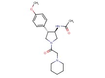 N-[(3R*,4S*)-4-(4-methoxyphenyl)-1-(1-piperidinylacetyl)-3-pyrrolidinyl]acetamide