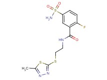 5-(aminosulfonyl)-2-fluoro-N-{2-[(5-methyl-1,3,4-thiadiazol-2-yl)thio]ethyl}benzamide
