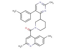 2,6-dimethyl-4-({3-[2-methyl-5-(3-methylphenyl)-4-pyrimidinyl]-1-piperidinyl}carbonyl)quinoline