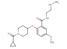 2-{[1-(cyclopropylcarbonyl)-4-piperidinyl]oxy}-5-methoxy-N-[2-(methylamino)ethyl]benzamide hydrochloride