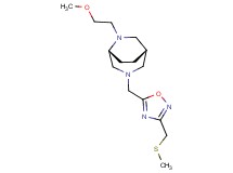 (1S*,5R*)-6-(2-methoxyethyl)-3-({3-[(methylthio)methyl]-1,2,4-oxadiazol-5-yl}methyl)-3,6-diazabicyclo[3.2.2]nonane