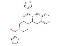 N-{1-[1-(1-cyclopenten-1-ylcarbonyl)-4-piperidinyl]-2-phenylethyl}-N-methyl-3-thiophenecarboxamide