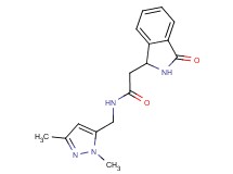 N-[(1,3-dimethyl-1H-pyrazol-5-yl)methyl]-2-(3-oxo-2,3-dihydro-1H-isoindol-1-yl)acetamide
