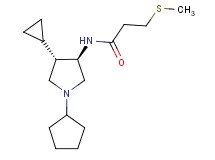 N-[rel-(3R,4S)-1-cyclopentyl-4-cyclopropyl-3-pyrrolidinyl]-3-(methylthio)propanamide hydrochloride