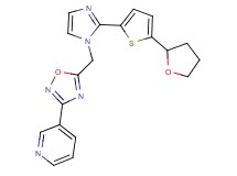 3-[5-({2-[5-(tetrahydrofuran-2-yl)-2-thienyl]-1H-imidazol-1-yl}methyl)-1,2,4-oxadiazol-3-yl]pyridine
