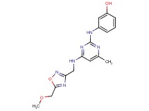 3-{[4-({[5-(methoxymethyl)-1,2,4-oxadiazol-3-yl]methyl}amino)-6-methylpyrimidin-2-yl]amino}phenol