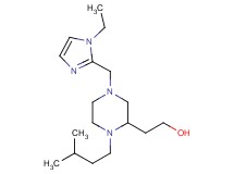 2-[4-[(1-ethyl-1H-imidazol-2-yl)methyl]-1-(3-methylbutyl)-2-piperazinyl]ethanol