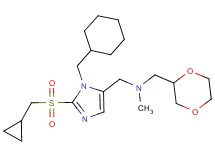 ({1-(cyclohexylmethyl)-2-[(cyclopropylmethyl)sulfonyl]-1H-imidazol-5-yl}methyl)(1,4-dioxan-2-ylmethyl)methylamine