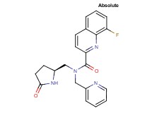 8-fluoro-N-{[(2S)-5-oxo-2-pyrrolidinyl]methyl}-N-(2-pyridinylmethyl)-2-quinolinecarboxamide