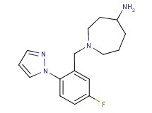 1-[5-fluoro-2-(1H-pyrazol-1-yl)benzyl]-4-azepanamine dihydrochloride