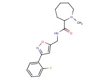 N-{[3-(2-fluorophenyl)-5-isoxazolyl]methyl}-1-methyl-2-azepanecarboxamide