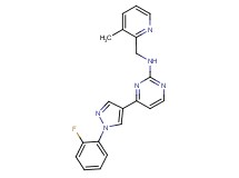 4-[1-(2-fluorophenyl)-1H-pyrazol-4-yl]-N-[(3-methyl-2-pyridinyl)methyl]-2-pyrimidinamine