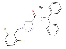 1-(2,6-difluorobenzyl)-N-[(2-methylphenyl)(4-pyridinyl)methyl]-1H-1,2,3-triazole-4-carboxamide