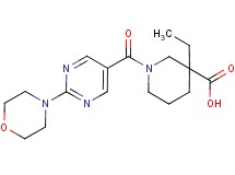 3-ethyl-1-{[2-(4-morpholinyl)-5-pyrimidinyl]carbonyl}-3-piperidinecarboxylic acid