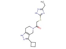 3-cyclobutyl-5-{[(3-ethyl-1H-1,2,4-triazol-5-yl)thio]acetyl}-4,5,6,7-tetrahydro-1H-pyrazolo[4,3-c]pyridine