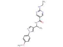 2-(ethylamino)-N-{1-[1-(4-methoxyphenyl)-1H-pyrazol-4-yl]ethyl}-5-pyrimidinecarboxamide