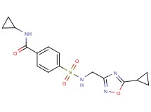 N-cyclopropyl-4-({[(5-cyclopropyl-1,2,4-oxadiazol-3-yl)methyl]amino}sulfonyl)benzamide