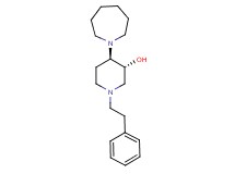 (3R*,4R*)-4-(1-azepanyl)-1-(2-phenylethyl)-3-piperidinol