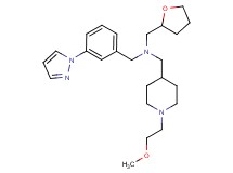 1-[1-(2-methoxyethyl)-4-piperidinyl]-N-[3-(1H-pyrazol-1-yl)benzyl]-N-(tetrahydro-2-furanylmethyl)methanamine