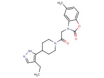 3-{2-[4-(4-ethyl-1H-pyrazol-5-yl)piperidin-1-yl]-2-oxoethyl}-5-methyl-1,3-benzoxazol-2(3H)-one