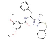 N-(1-{5-[(cyclohexylmethyl)thio]-4-methyl-4H-1,2,4-triazol-3-yl}-2-phenylethyl)-3,5-dimethoxybenzamide