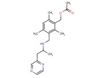 2,4,6-trimethyl-3-{[(1-methyl-2-pyrazin-2-ylethyl)amino]methyl}benzyl acetate