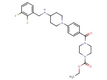 ethyl 4-(4-{4-[(2,3-difluorobenzyl)amino]-1-piperidinyl}benzoyl)-1-piperazinecarboxylate