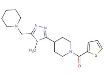 4-[4-methyl-5-(piperidin-1-ylmethyl)-4H-1,2,4-triazol-3-yl]-1-(2-thienylcarbonyl)piperidine