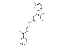 N-(2-{[2-(5-fluoro-2-methyl-1H-indol-3-yl)acetyl]amino}ethyl)nicotinamide