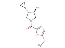 (3R*,4S*)-4-cyclopropyl-1-(5-methoxy-2-furoyl)-3-pyrrolidinamine