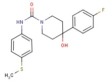 4-(4-fluorophenyl)-4-hydroxy-N-[4-(methylthio)phenyl]piperidine-1-carboxamide