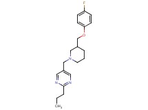 5-({3-[(4-fluorophenoxy)methyl]-1-piperidinyl}methyl)-2-propylpyrimidine