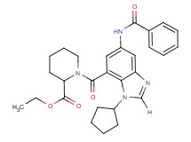 ethyl 1-{[5-(benzoylamino)-1-cyclopentyl-1H-benzimidazol-7-yl]carbonyl}-2-piperidinecarboxylate