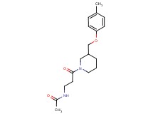 N-(3-{3-[(4-methylphenoxy)methyl]piperidin-1-yl}-3-oxopropyl)acetamide