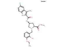 methyl (4S)-4-{[(5-chloro-3-methyl-1H-indol-2-yl)carbonyl]amino}-1-(3-ethoxy-2-hydroxybenzyl)-L-prolinate