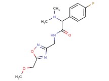 2-(dimethylamino)-2-(4-fluorophenyl)-N-{[5-(methoxymethyl)-1,2,4-oxadiazol-3-yl]methyl}acetamide