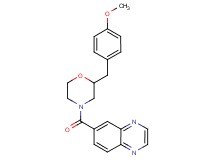 6-{[2-(4-methoxybenzyl)-4-morpholinyl]carbonyl}quinoxaline