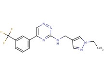 N-[(1-ethyl-1H-pyrazol-4-yl)methyl]-5-[3-(trifluoromethyl)phenyl]-1,2,4-triazin-3-amine