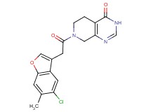7-[(5-chloro-6-methyl-1-benzofuran-3-yl)acetyl]-5,6,7,8-tetrahydropyrido[3,4-d]pyrimidin-4(3H)-one