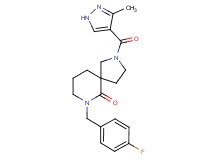 7-(4-fluorobenzyl)-2-[(3-methyl-1H-pyrazol-4-yl)carbonyl]-2,7-diazaspiro[4.5]decan-6-one
