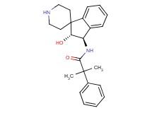 N-[(2R*,3R*)-2-hydroxy-2,3-dihydrospiro[indene-1,4'-piperidin]-3-yl]-2-methyl-2-phenylpropanamide