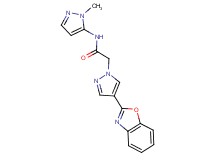 2-[4-(1,3-benzoxazol-2-yl)-1H-pyrazol-1-yl]-N-(1-methyl-1H-pyrazol-5-yl)acetamide
