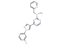 4-[1-(3-chlorophenyl)-1H-pyrazol-4-yl]-N-methyl-N-(2-pyridinylmethyl)-2-pyrimidinamine