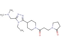 1-[3-(4-{5-[(dimethylamino)methyl]-4-ethyl-4H-1,2,4-triazol-3-yl}piperidin-1-yl)-3-oxopropyl]pyrrolidin-2-one