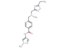 4-{[[(5-ethyl-1,2,4-oxadiazol-3-yl)methyl](methyl)amino]methyl}-N-(1-methyl-1H-pyrazol-4-yl)benzamide