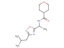 N-[1-(3-isobutyl-1,2,4-oxadiazol-5-yl)ethyl]tetrahydro-2H-pyran-4-carboxamide