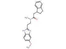 2-(2,3-dihydro-1H-inden-1-yl)-N-[2-(5-methoxy-1H-benzimidazol-2-yl)ethyl]-N-methylacetamide